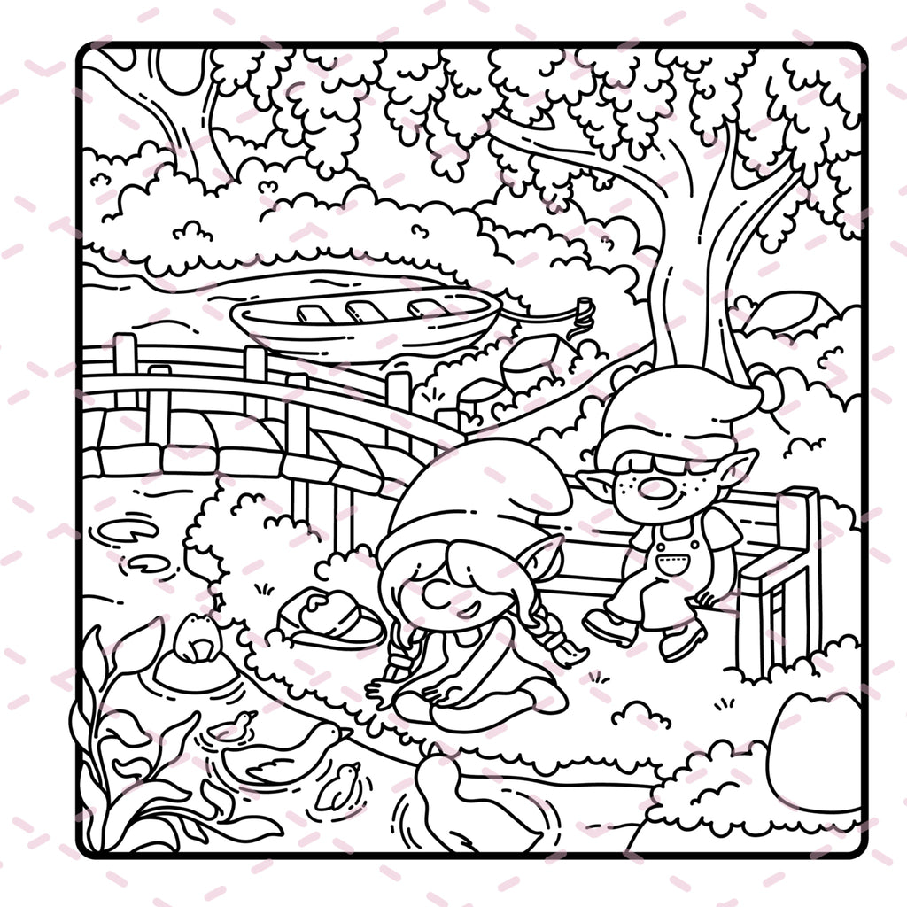Cozy Gnomes Colouring Book | 40 Colouring Pages with 5 Additional 350gsm Cardstock Images