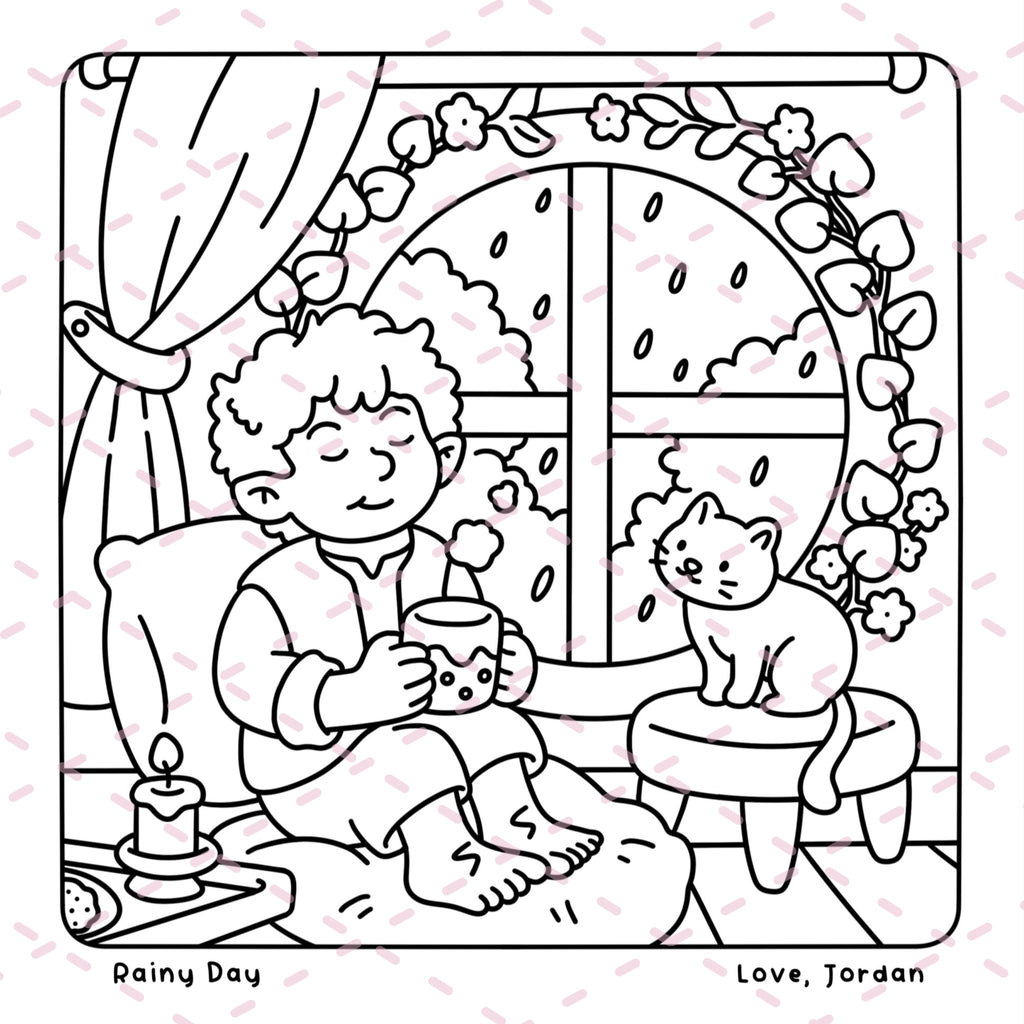 Halfling Hollow Colouring Book | 40 Colouring Pages with 5 Additional 350gsm Cardstock Images