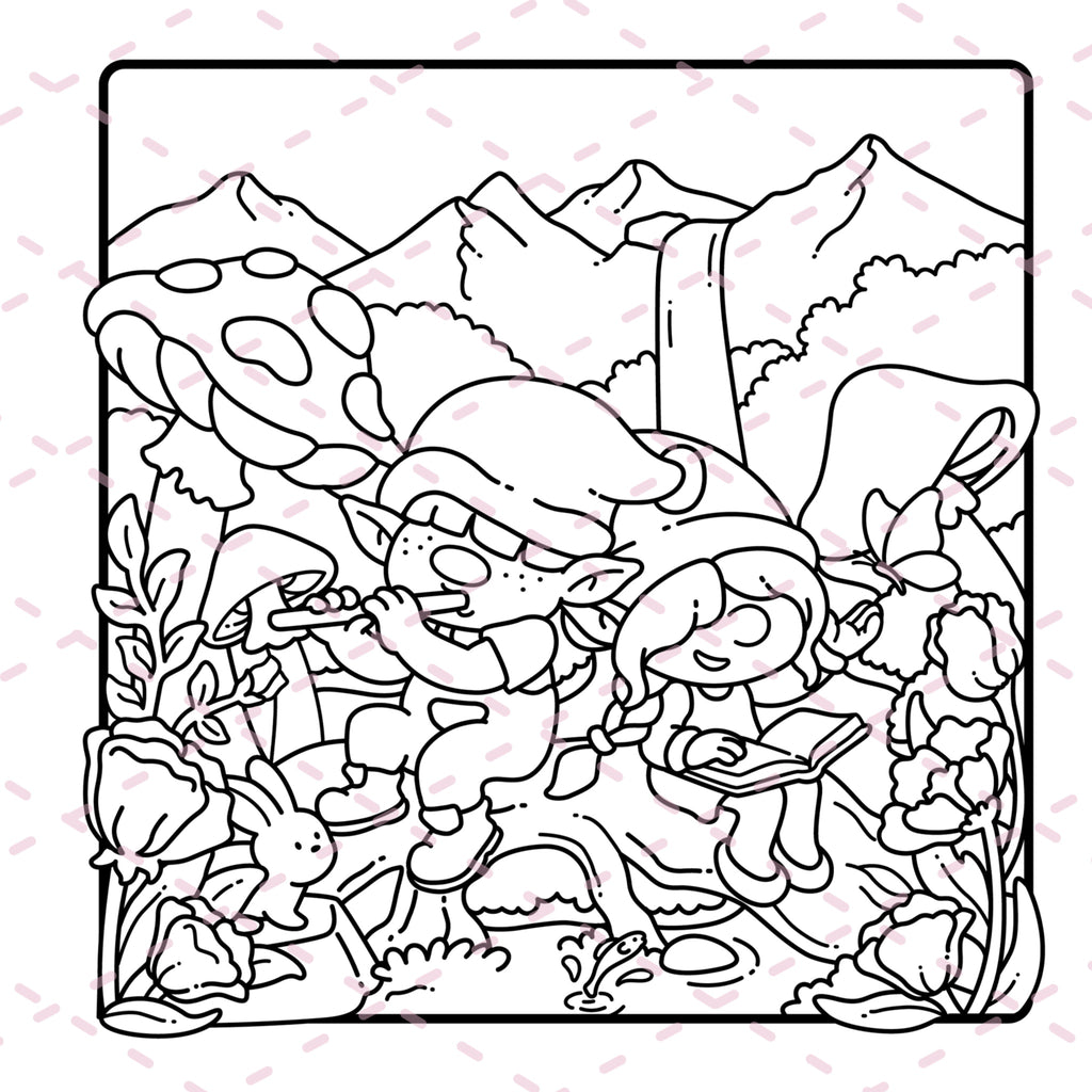 Cozy Gnomes Colouring Book | 40 Colouring Pages with 5 Additional 350gsm Cardstock Images