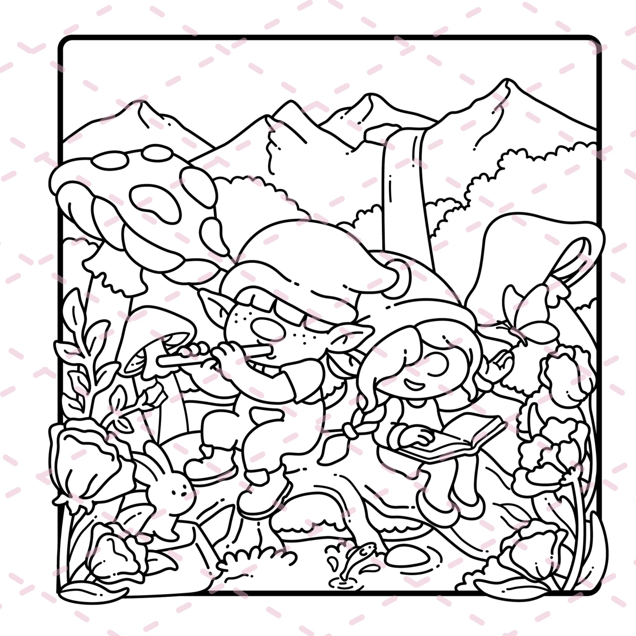 Cozy Gnomes Colouring Book | 40 Colouring Pages with 5 Additional 350gsm Cardstock Images