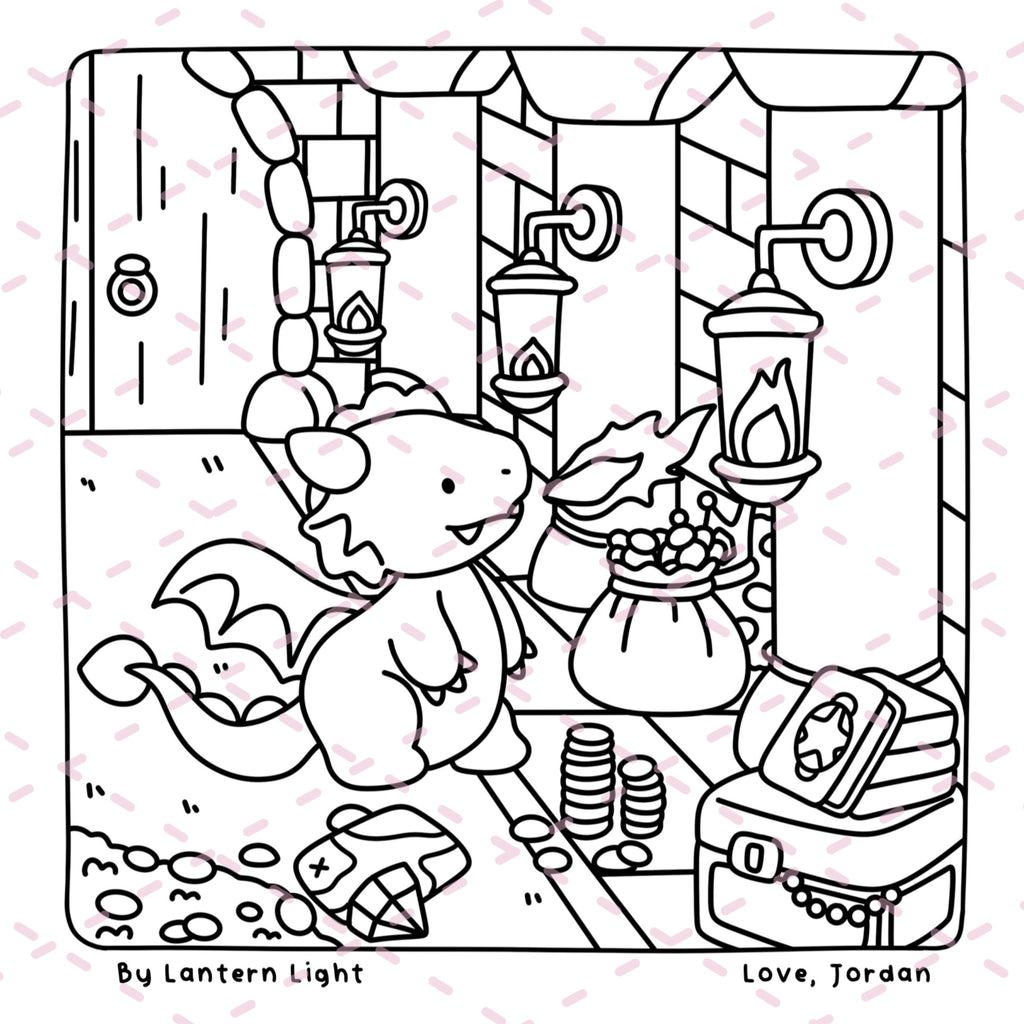 Spend the Day with Dragon Colouring Book | 40 Colouring Pages with 5 Additional 350gsm Cardstock Images