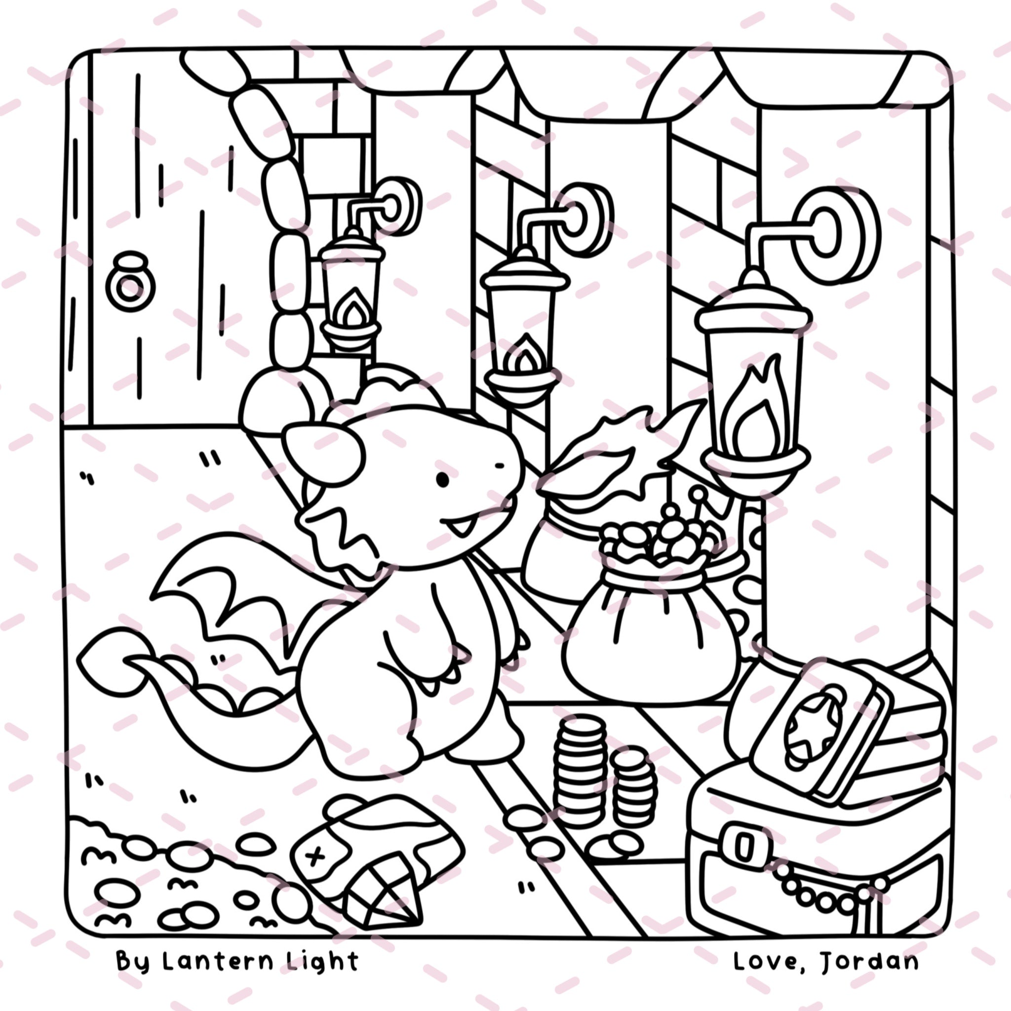 Spend the Day with Dragon Colouring Book | 40 Colouring Pages with 5 Additional 350gsm Cardstock Images