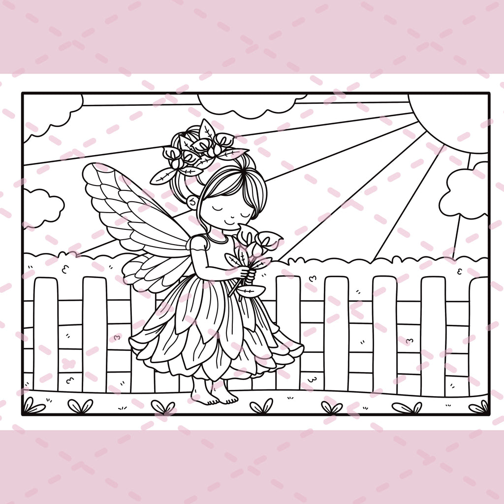 ColourEAK’s Book of Fairies Colouring Book | 20 Pages | 350gsm Cardstock | Ringbound | A4 Landscape Book