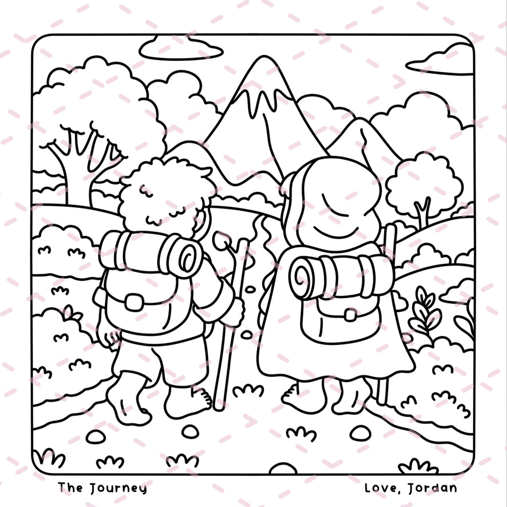 Halfling Hollow Colouring Book | 40 Colouring Pages with 5 Additional 350gsm Cardstock Images