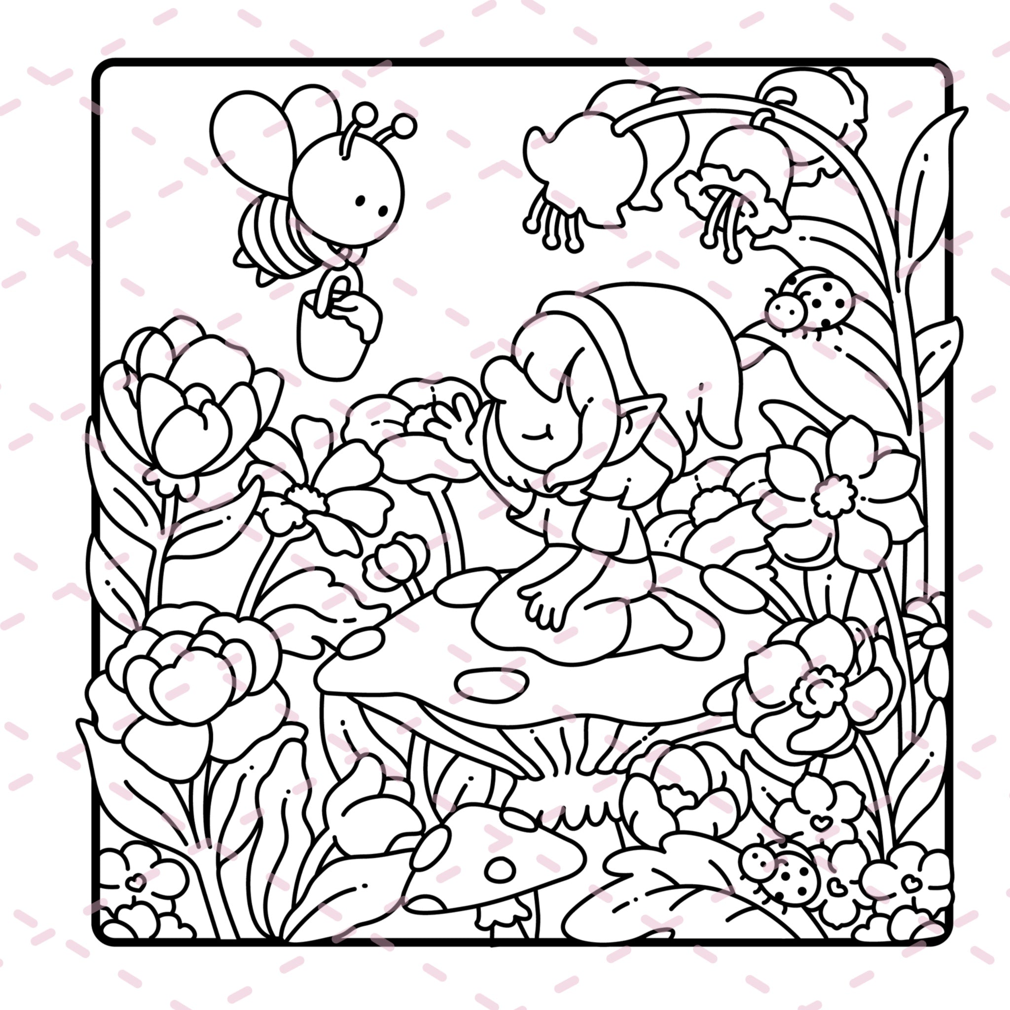 Cozy Gnomes Colouring Book | 40 Colouring Pages with 5 Additional 350gsm Cardstock Images