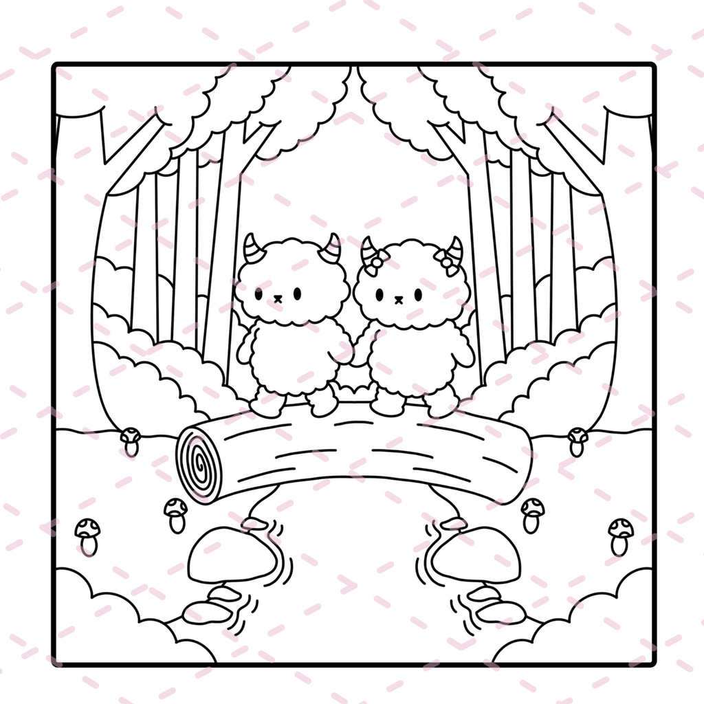 Cutie Monsters Volume One Colouring Book | 20 Colouring Pages with 4 Additional 350gsm Cardstock Images