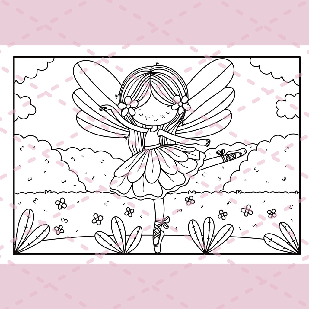 ColourEAK’s Book of Fairies Colouring Book | 20 Pages | 350gsm Cardstock | Ringbound | A4 Landscape Book