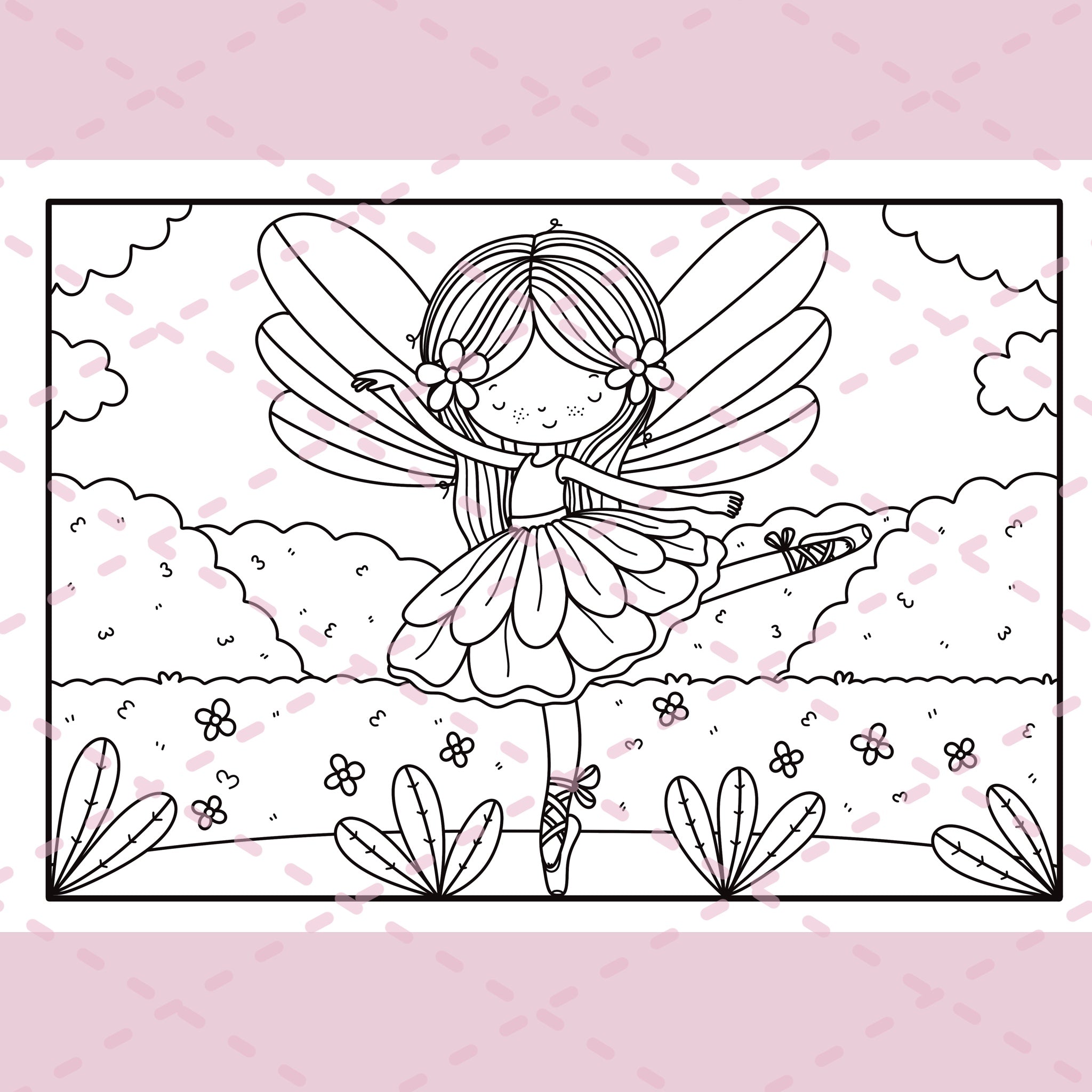 ColourEAK’s Book of Fairies Colouring Book | 20 Pages | 350gsm Cardstock | Ringbound | A4 Landscape Book