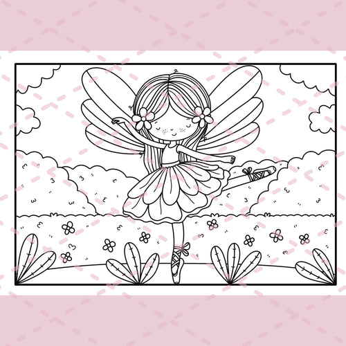 ColourEAK’s Book of Fairies Colouring Book | 20 Pages | 350gsm Cardstock | Ringbound | A4 Landscape Book