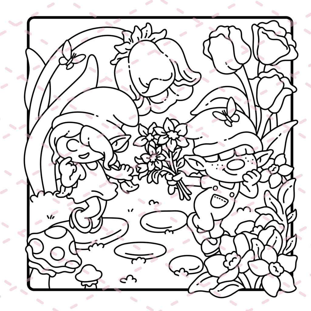 Cozy Gnomes Colouring Book | 40 Colouring Pages with 5 Additional 350gsm Cardstock Images