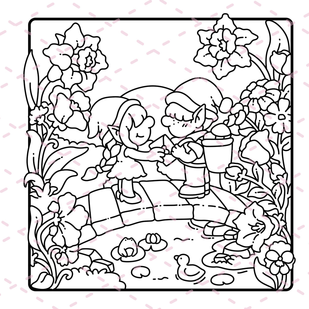 Cozy Gnomes Colouring Book | 40 Colouring Pages with 5 Additional 350gsm Cardstock Images