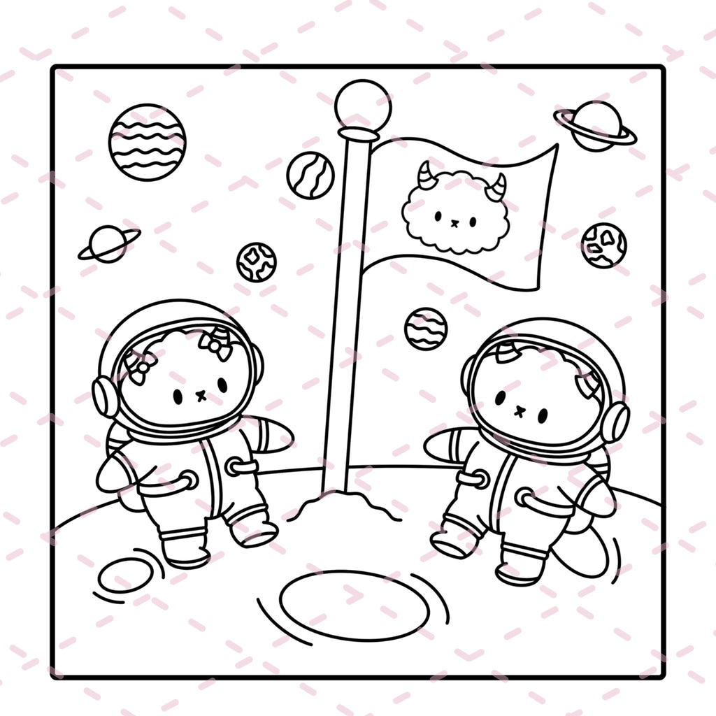 Cutie Monsters Time Travel Colouring Book | 20 Colouring Pages with 4 Additional 350gsm Cardstock Images