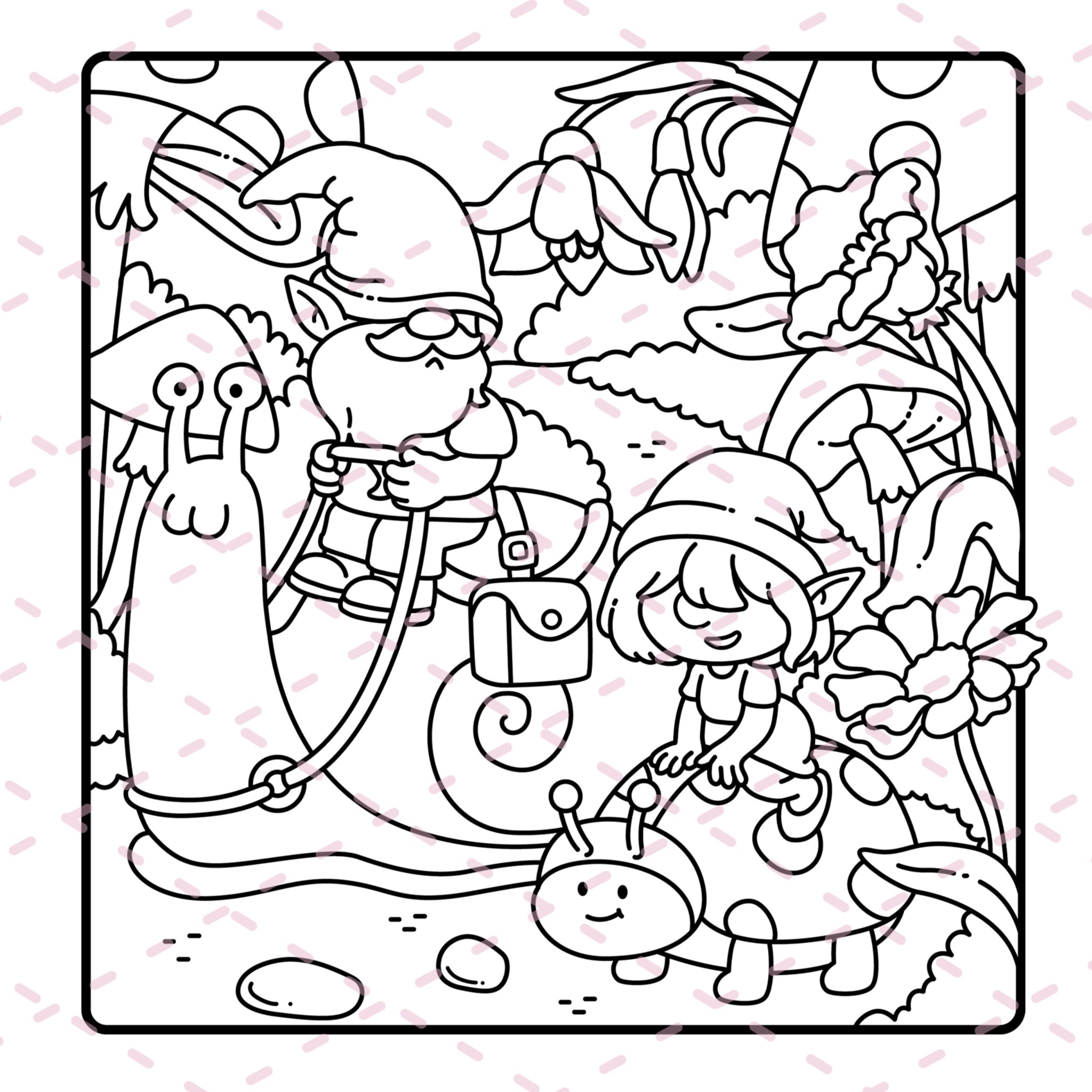 Cozy Gnomes Colouring Book | 40 Colouring Pages with 5 Additional 350gsm Cardstock Images