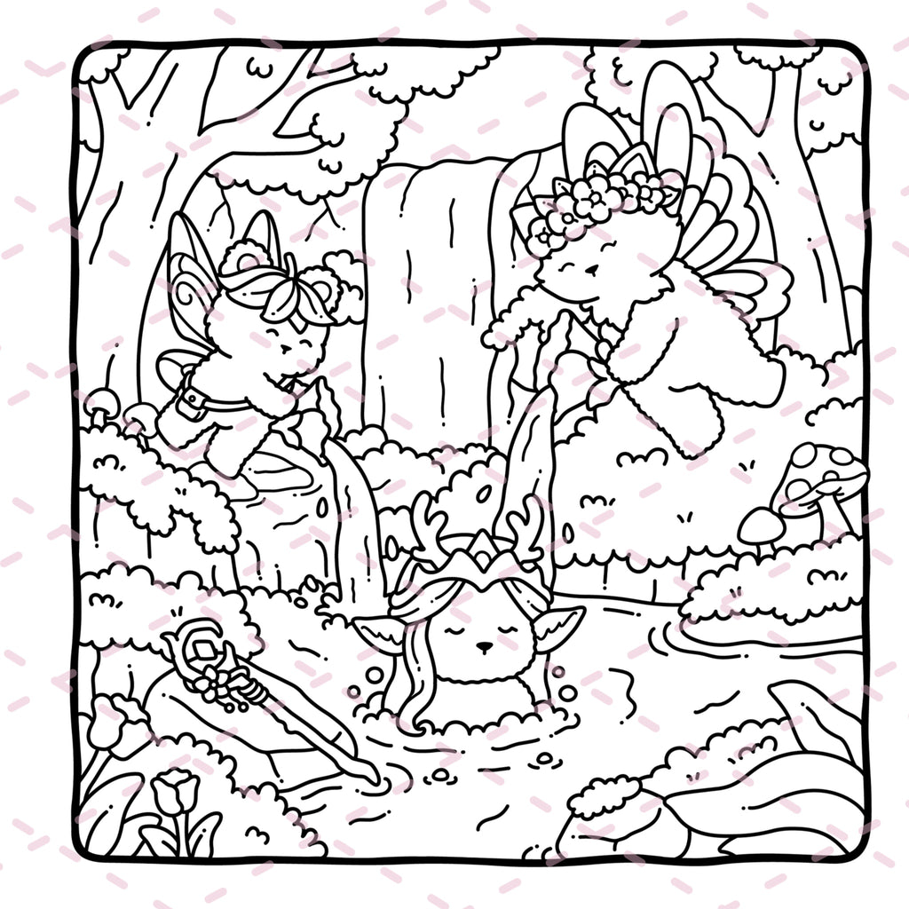 Fairy Buddies Summer Colouring Book | 40 Colouring Pages with 5 Additional 350gsm Cardstock Images