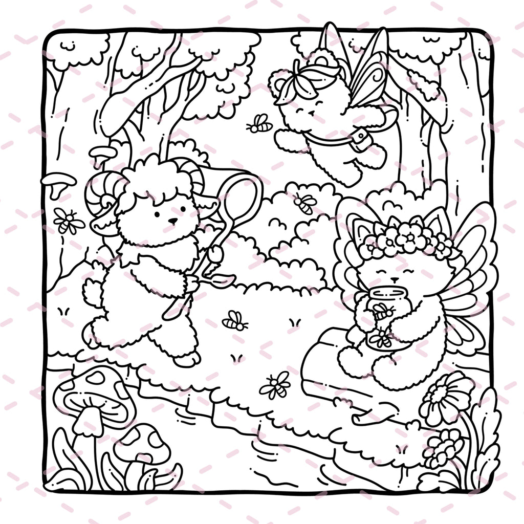 Fairy Buddies Summer Colouring Book | 40 Colouring Pages with 5 Additional 350gsm Cardstock Images