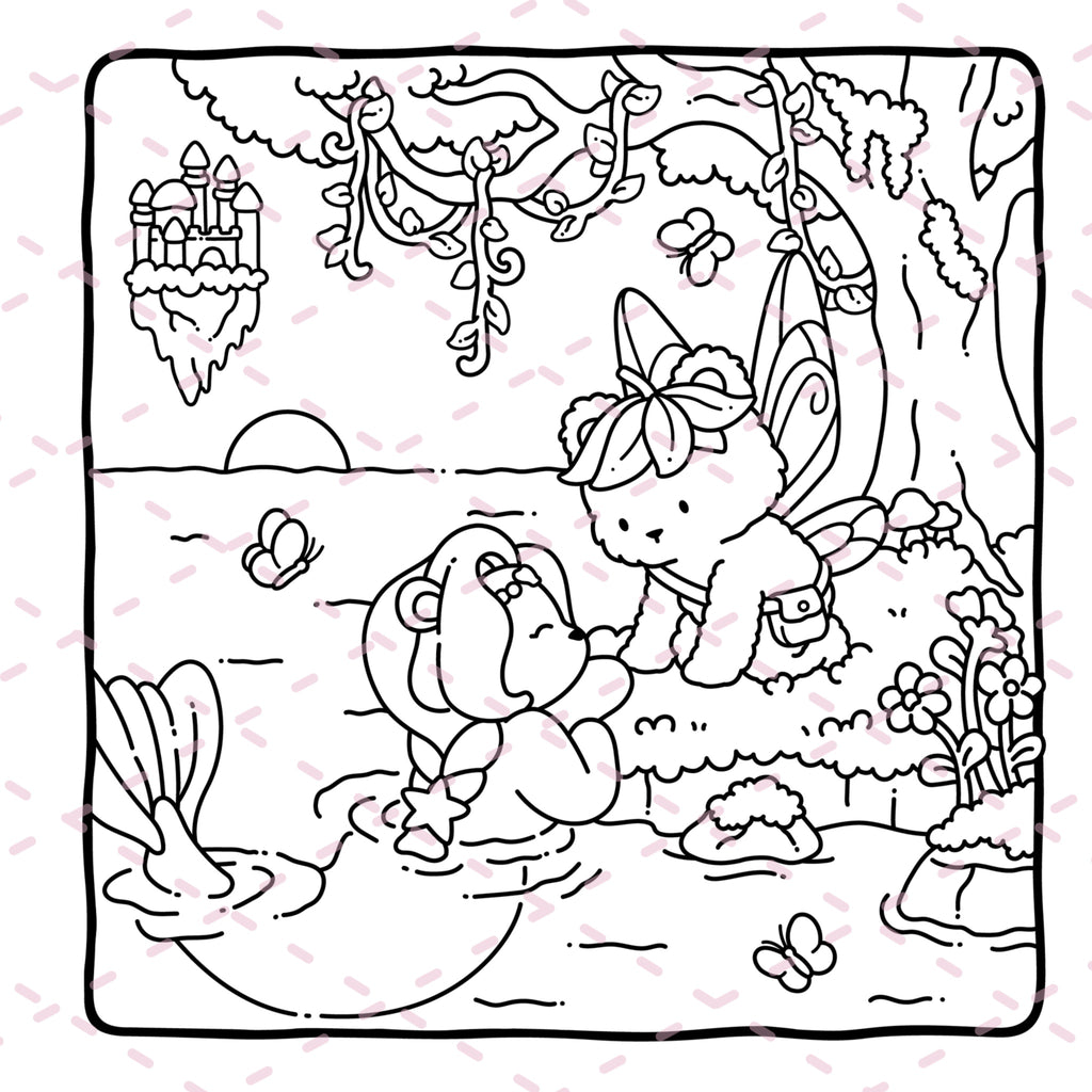 Fairy Buddies Summer Colouring Book | 40 Colouring Pages with 5 Additional 350gsm Cardstock Images
