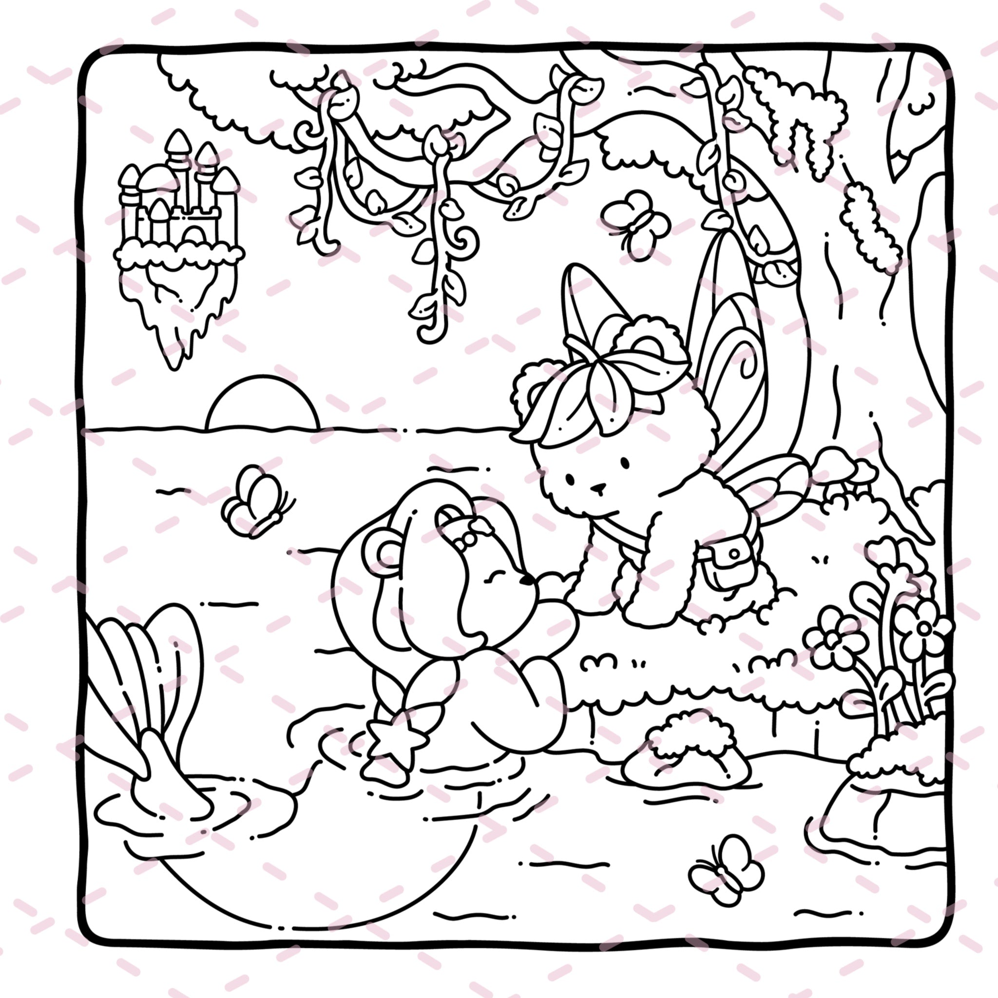 Fairy Buddies Summer Colouring Book | 40 Colouring Pages with 5 Additional 350gsm Cardstock Images