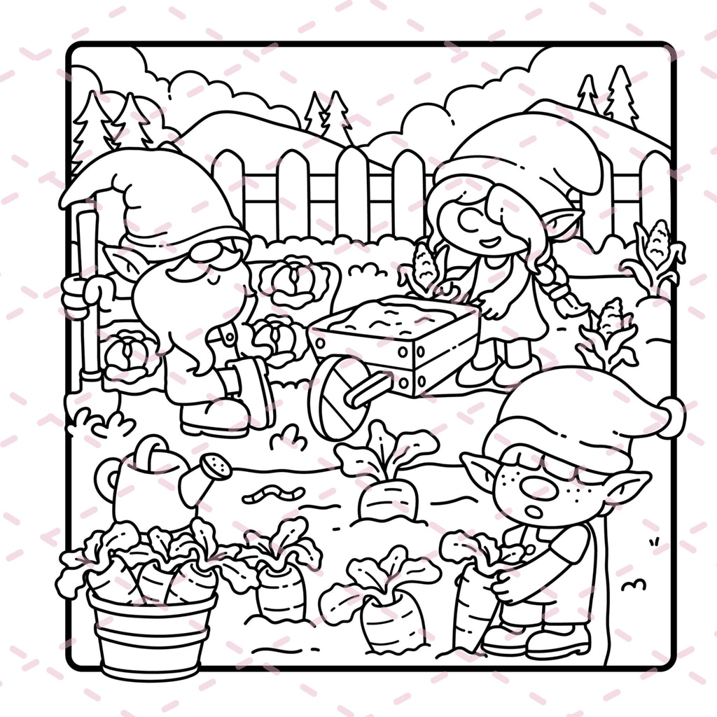 Best of Cozy Gnomes Colouring Book | 20 Pages | 350gsm Cardstock