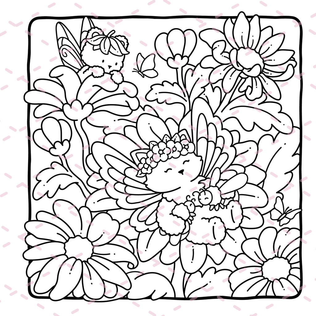 Fairy Buddies Summer Colouring Book | 40 Colouring Pages with 5 Additional 350gsm Cardstock Images