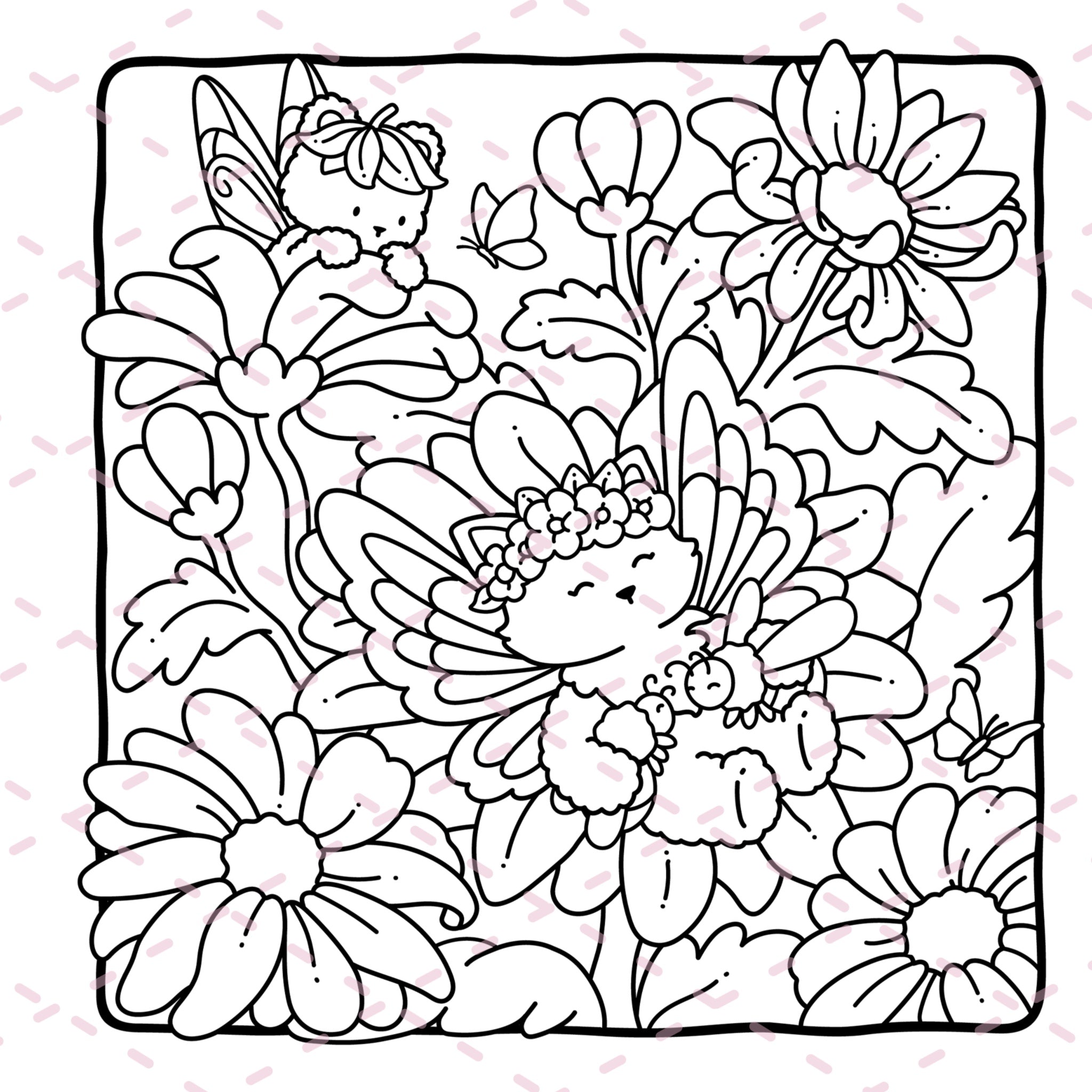 Fairy Buddies Summer Colouring Book | 40 Colouring Pages with 5 Additional 350gsm Cardstock Images