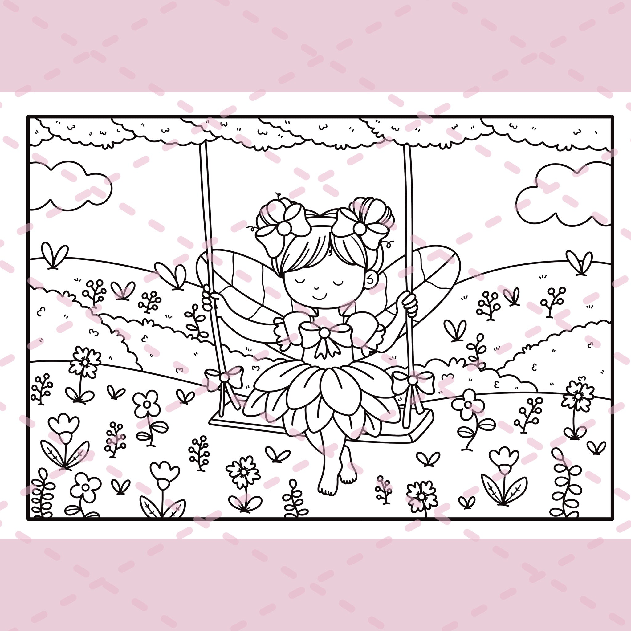 ColourEAK’s Book of Fairies Colouring Book | 20 Pages | 350gsm Cardstock | Ringbound | A4 Landscape Book